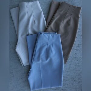 Zara Ankle Pants Bundle – Blue, Cream & Tan, Same Size